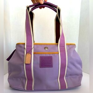 Vintage Purple Coach Women's Tote Bag